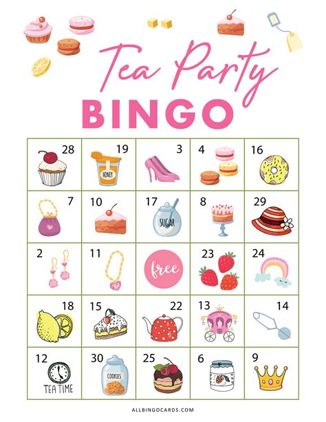 free printable tea party bingo|game templates for tea party.